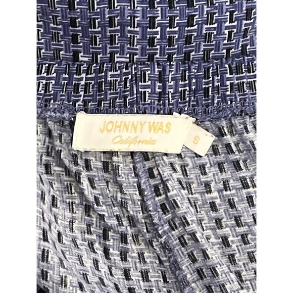 130. Johnny Was Pants Blue Small - Picture 4 of 4